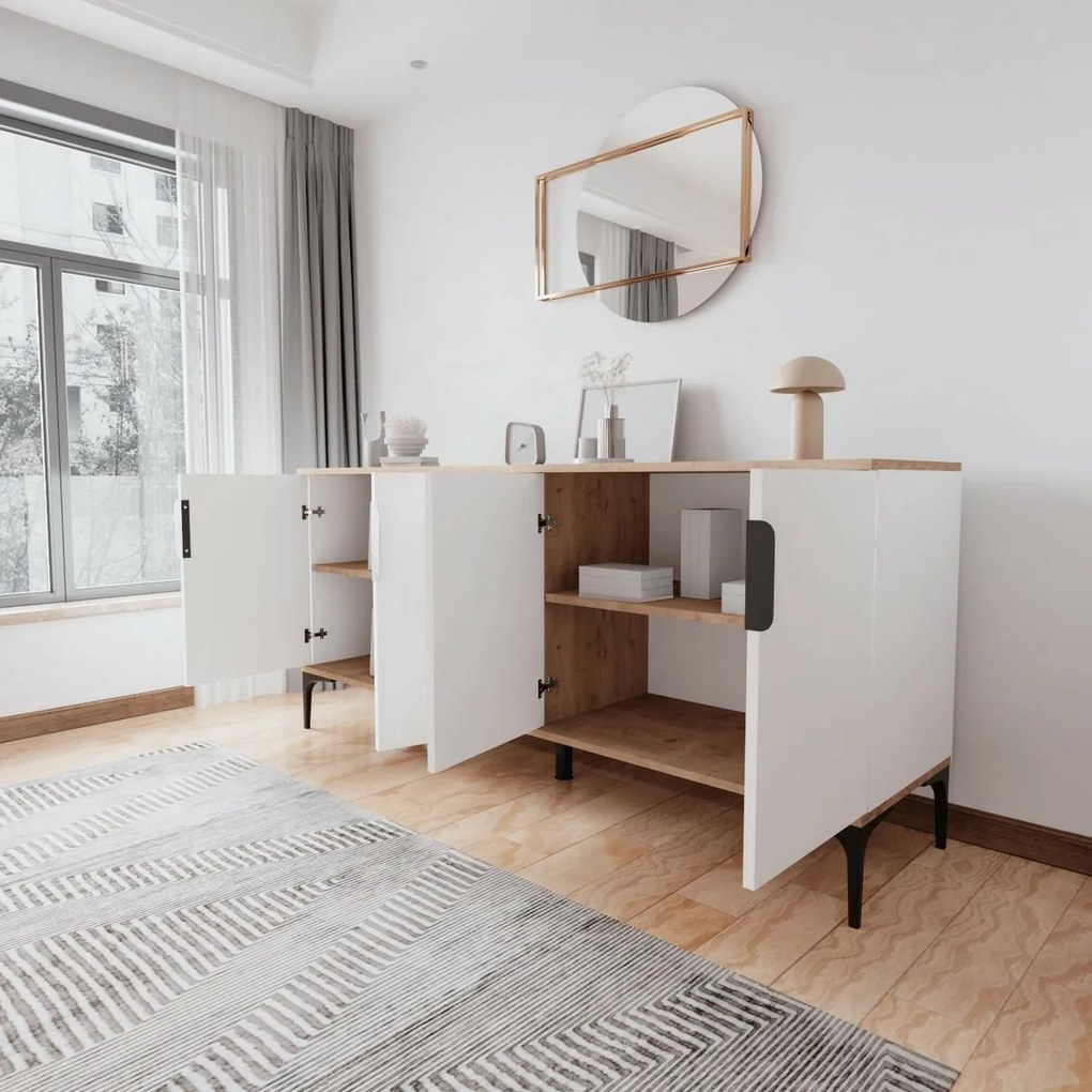 Tarz Oak and White szekrény