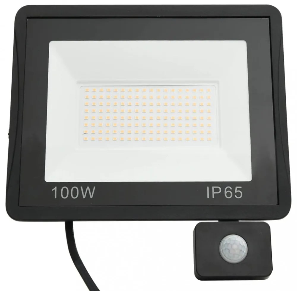 meleg fehér fényű szenzoros LED-reflektor 100 W