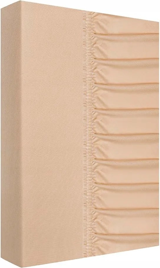 Gumis jersey lepedő 140x200 elefántcsont