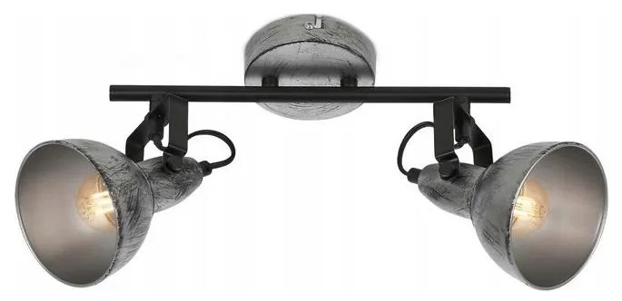 Briloner 2049-024 - Spotlámpa RETRO 2xE14/40W/230V szürke