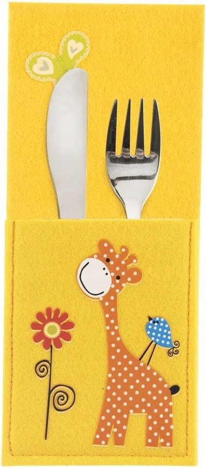 Huzat Evőeszköz Tok Asztal Dekoráció Gyerek Születésnap Zsiráf