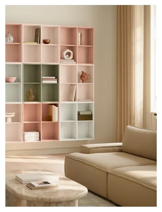 Világos rózsaszín függő könyvespolc 70x70x27 cm Mistral – Hammel Furniture