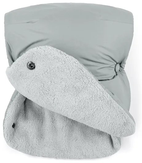 PETITE&MARS - SZETT Babakocsi bundazsák 3 az 1-ben JIBOT + babakocsi kézmelegítők világosszürke