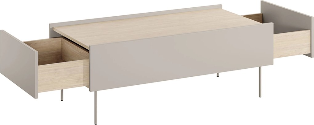 Desin fiókos dohányzóasztal 120 cm - kasmír / nagano tölgy