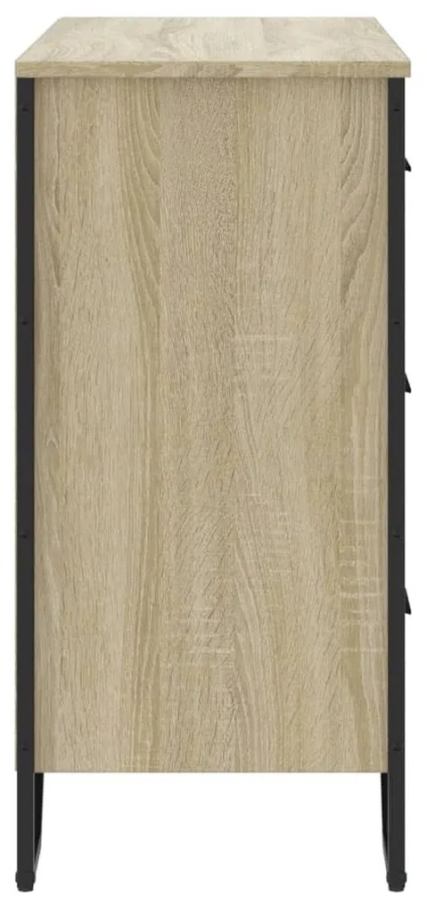 sonoma tölgy színű szerelt fa komód 91 x 35,5 x 74,5 cm