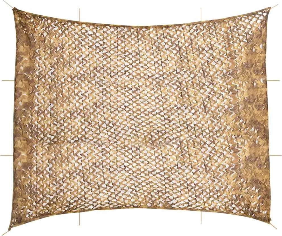 vidaXL homokszínű kamuflázsháló tárolózsákkal 729x602 cm