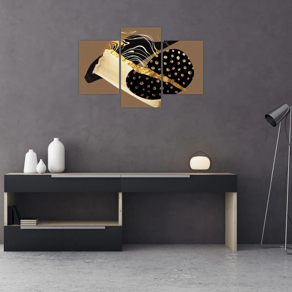 Kép - Absztrakció aranybarna N⁰1 (90x60 cm)