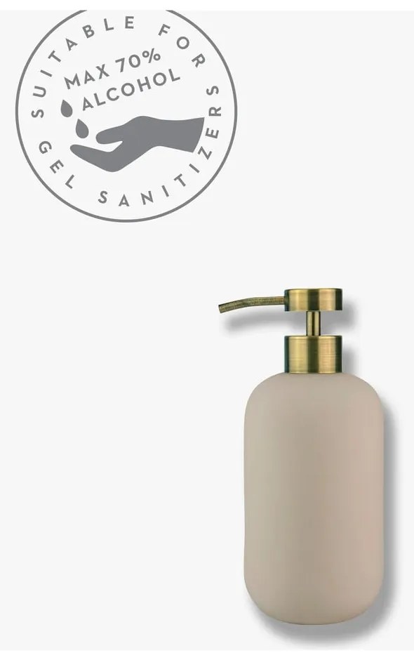 Krémszínű kerámia szappanadagoló 200 ml Lotus – Mette Ditmer Denmark
