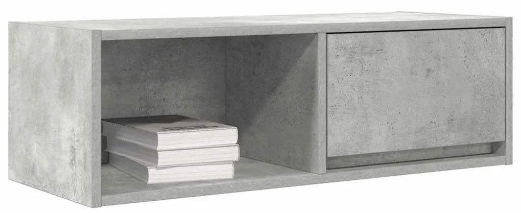 betonszürke szerelt fa TV-szekrény 80x31x25,5 cm