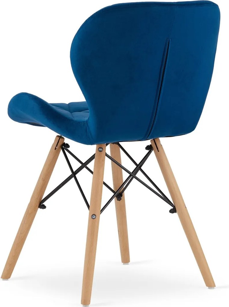 LAGO VELVET kék étkezőszék