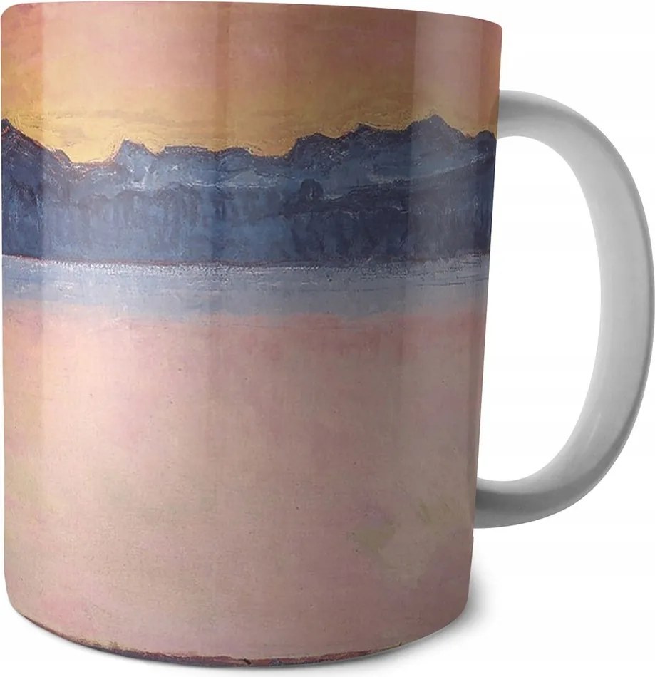 Genfersee bögre Mont-Blanc im Morgenrot Ferdinand Hodlerrel