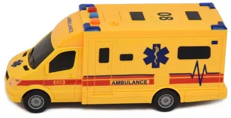 Mentőautó Fénnyel és Hanggal 19cm Mentő Autó Játék