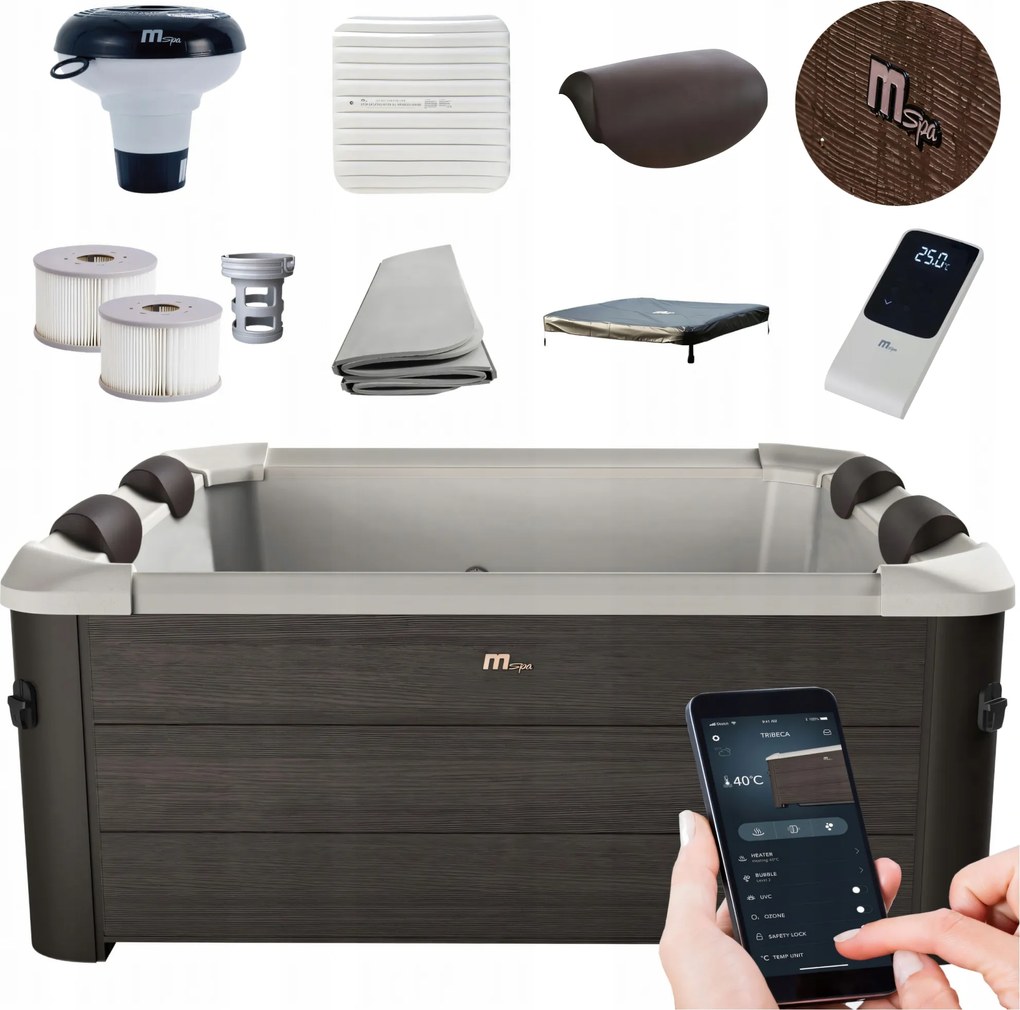 Spa Hidromasszázs Medence Tribeca Merev Kerti Panel Wifi 6os