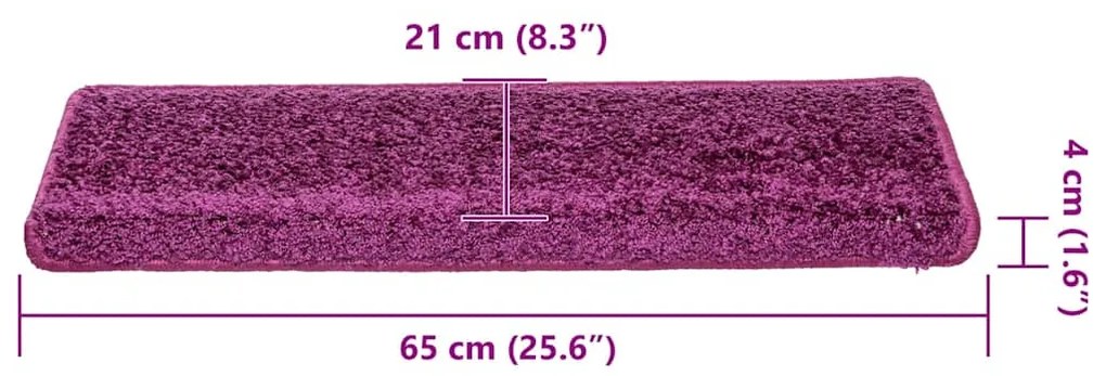 30 db lila lépcsőszőnyeg 65 x 21 x 4 cm