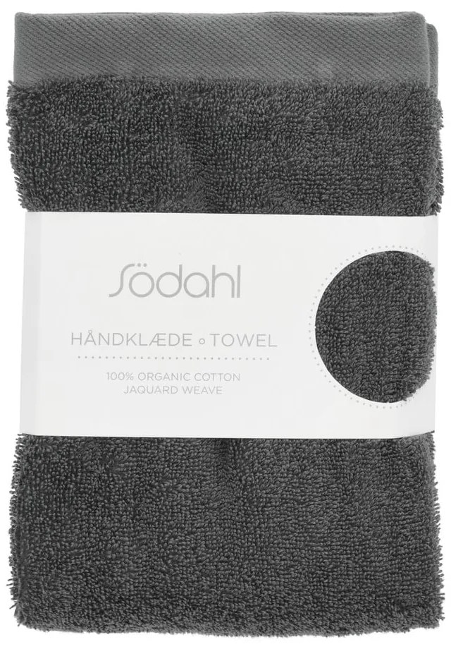 Sötétszürke frottír pamut fürdőlepedő 70x140 cm Comfort – Södahl