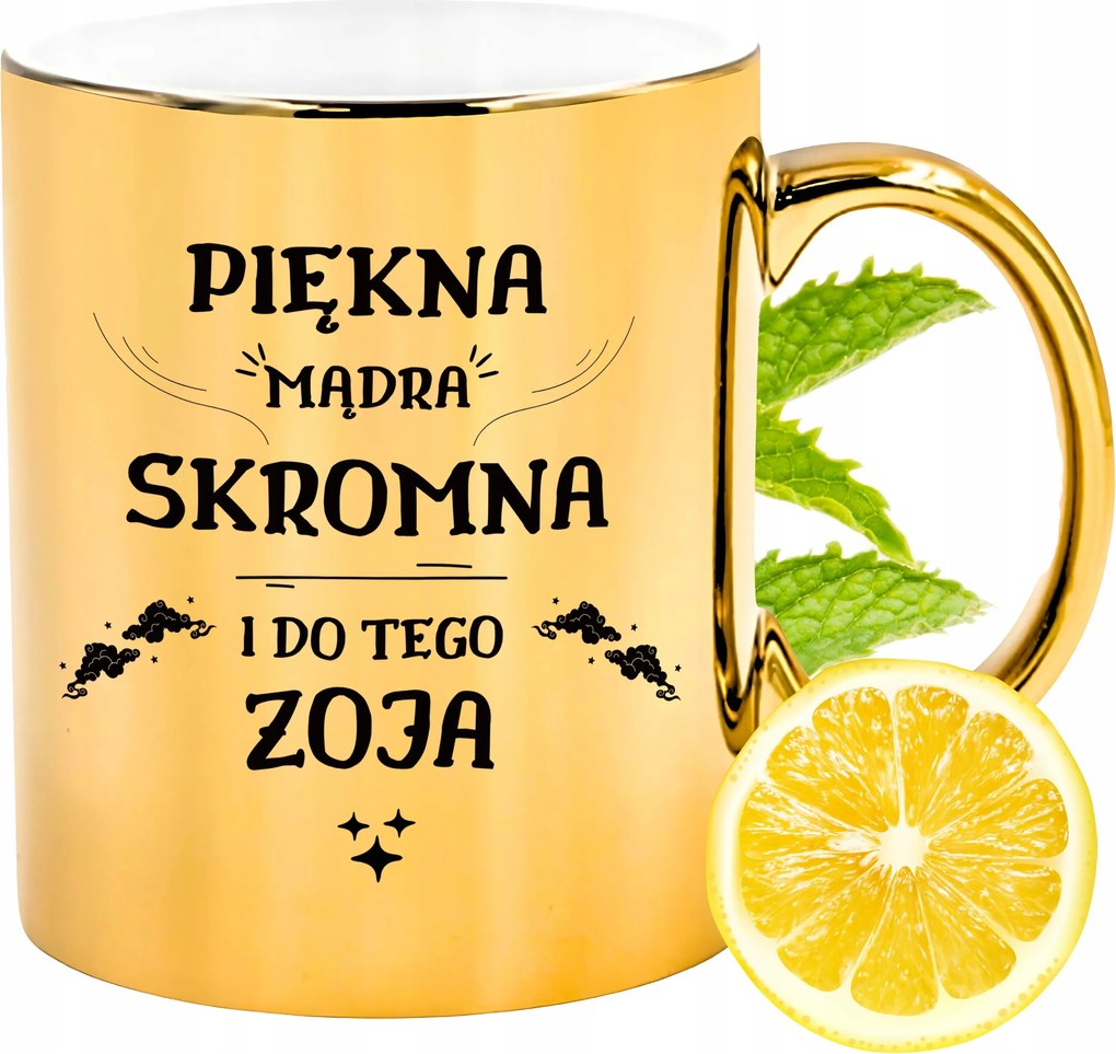 Prémium Arany Csillogó Bögre Zoi Ajándék Nyomtatott Fotóval