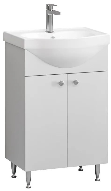 Gilda II New fürdőszoba alsószekrény fehér - kerámia mosdóval