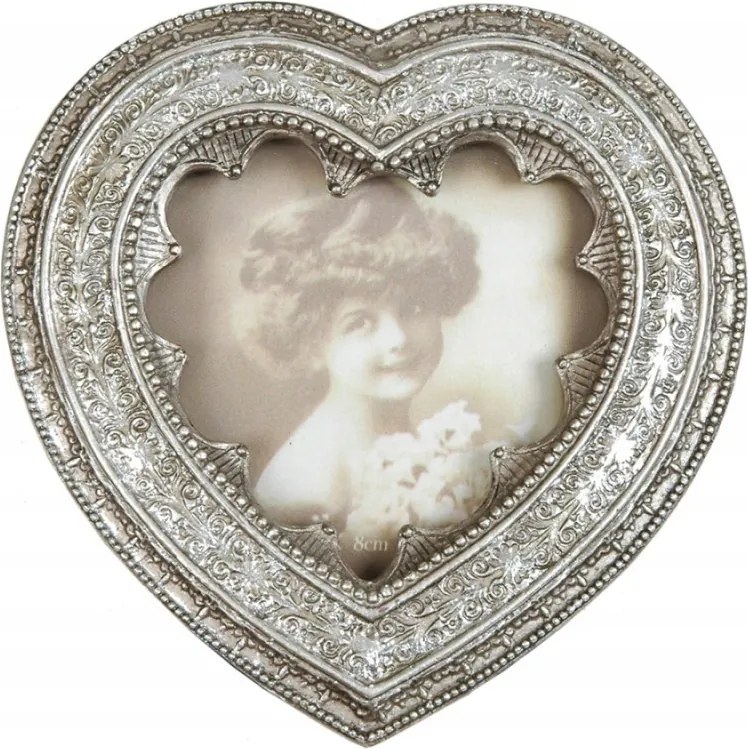 Szív alakú képkeret 9x9 cm