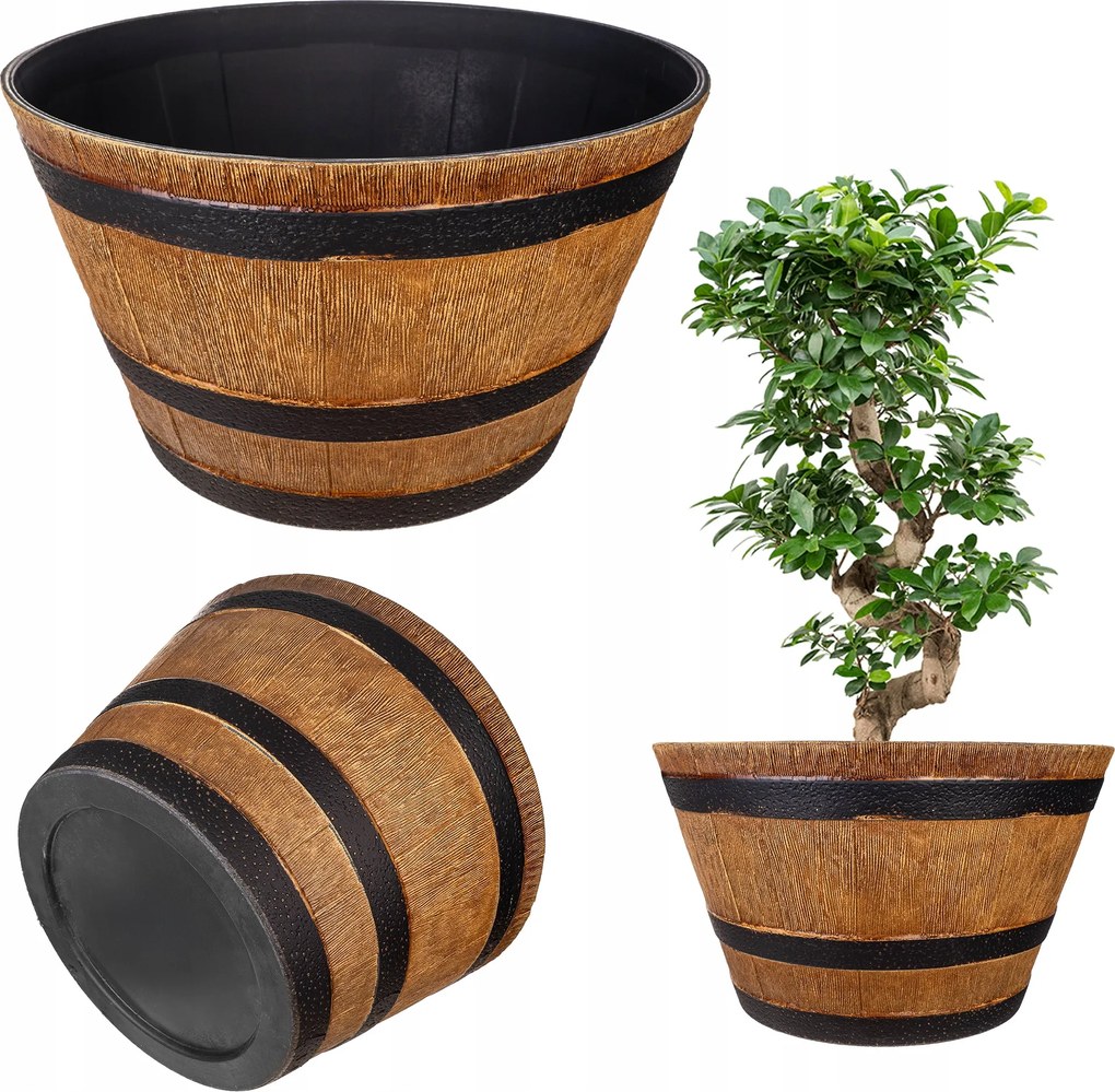 Virágtartó Kerti Virágtartó 52,5 cm Nagy Virágtartó Műanyag Kerek