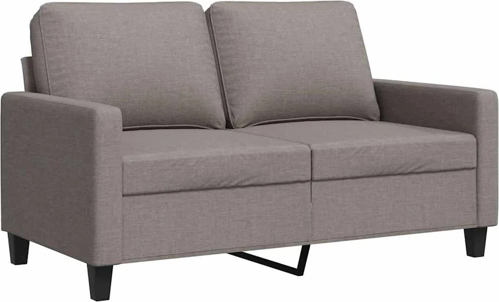 vidaXL kétszemélyes fekete szövetkanapé 120 cm