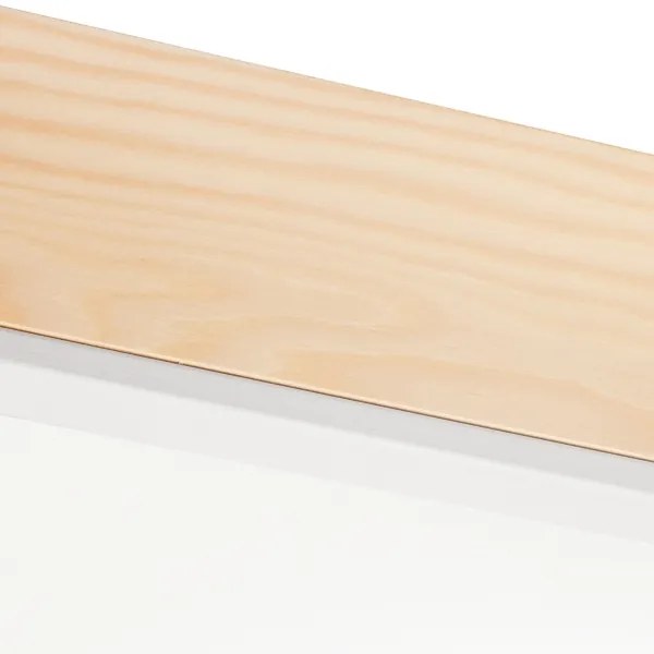 Mennyezeti lámpa NATURAL SQUARE 4xE27/15W/230V 48x48 cm fenyő/fehér