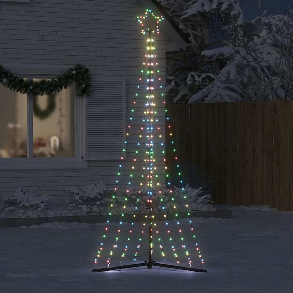 színes LED karácsonyfa 447 LED 249 cm