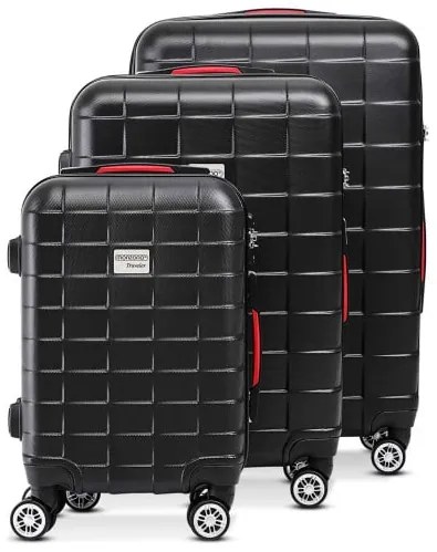 monzana® 3 részes utazóbőröndök készlete - fekete