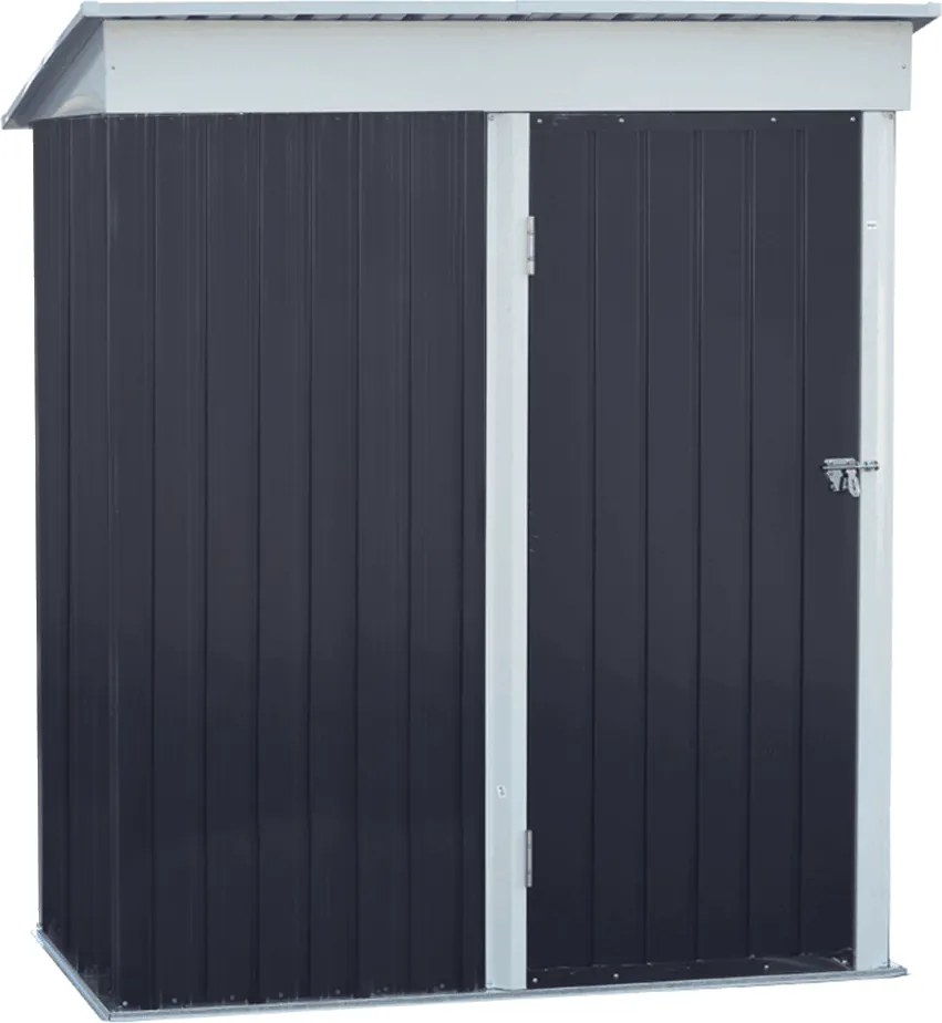 Pléh kerti szerszámos ház, antracit/fehér, 1,6x0,9 m, NELON