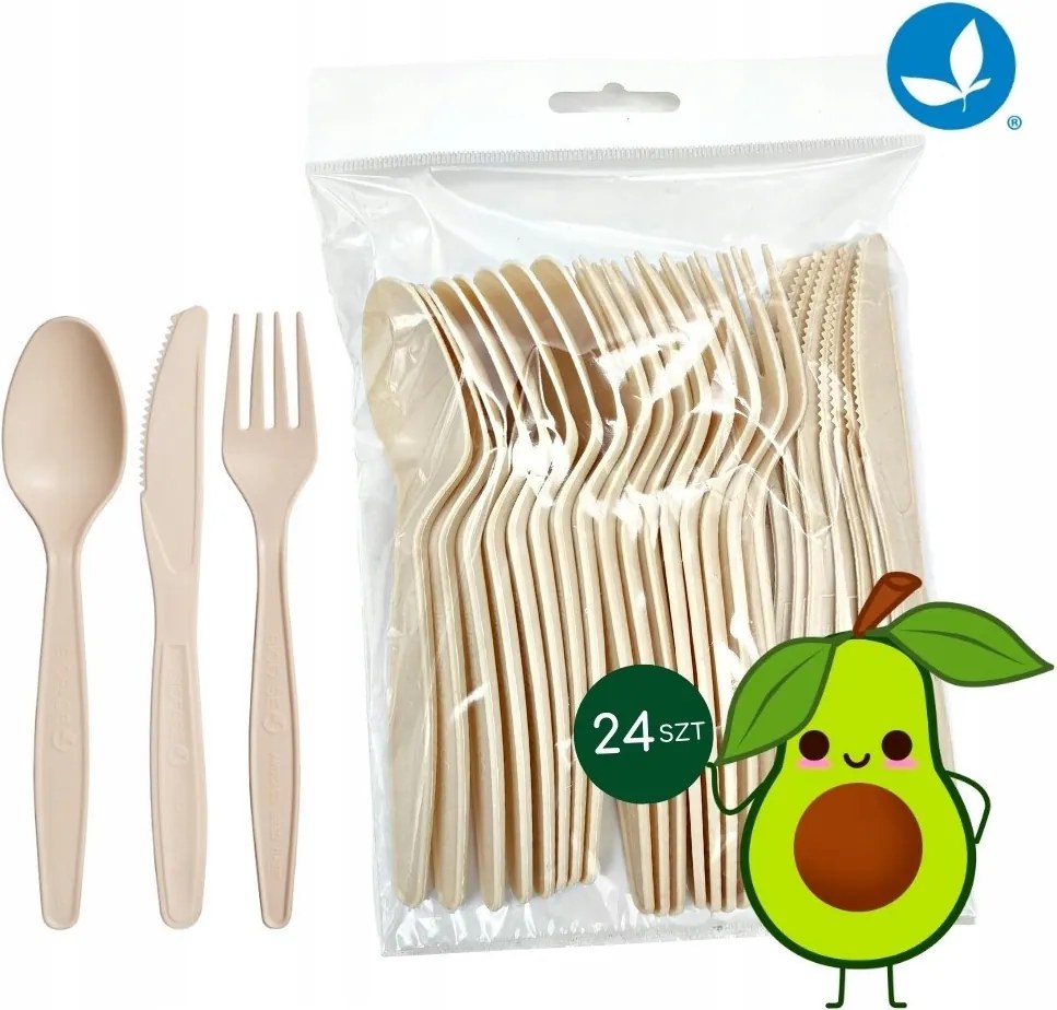 Biofase öko eldobható evőeszköz, 24db