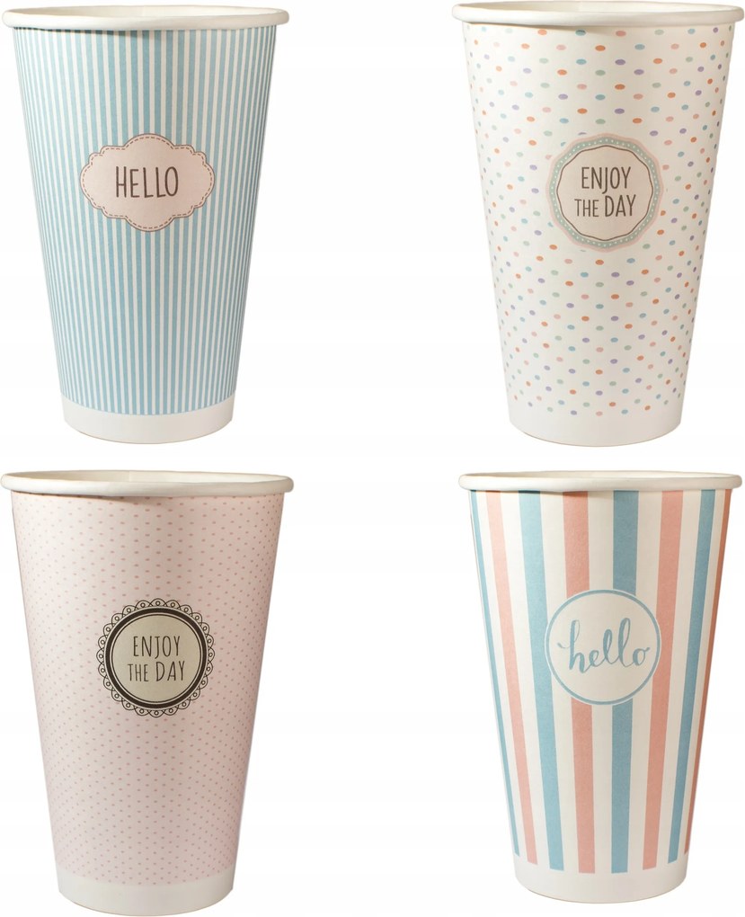 Kávés Papírpohár 400 ML 50 Db Pasztell