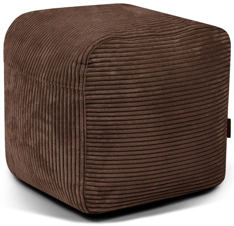 Sötétbarna kordbársony babzsákfotel Plus 50 Lounge – SLOWDOWN