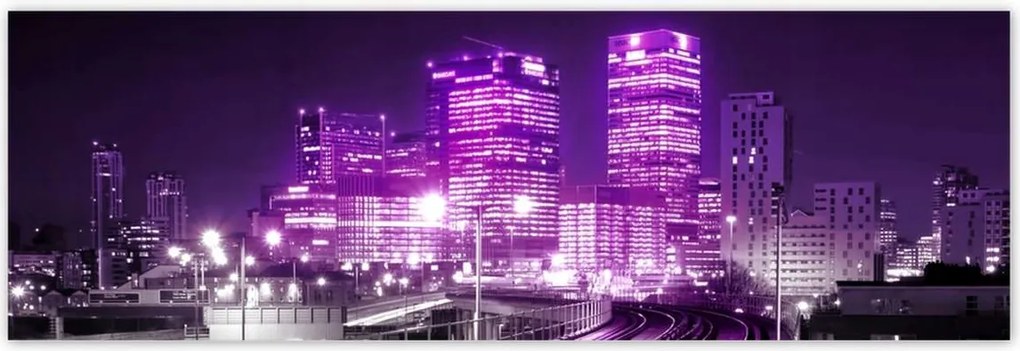 Poszterek 200x66 Lila felhőkarcolók