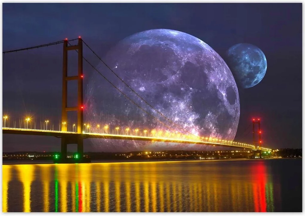 Poszterek 100x70 Méltóságteljes hold híd