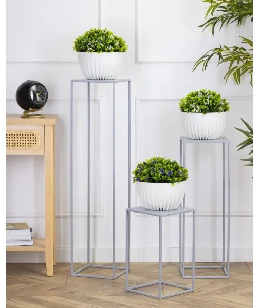 Virágállvány 70x24 cm szürke