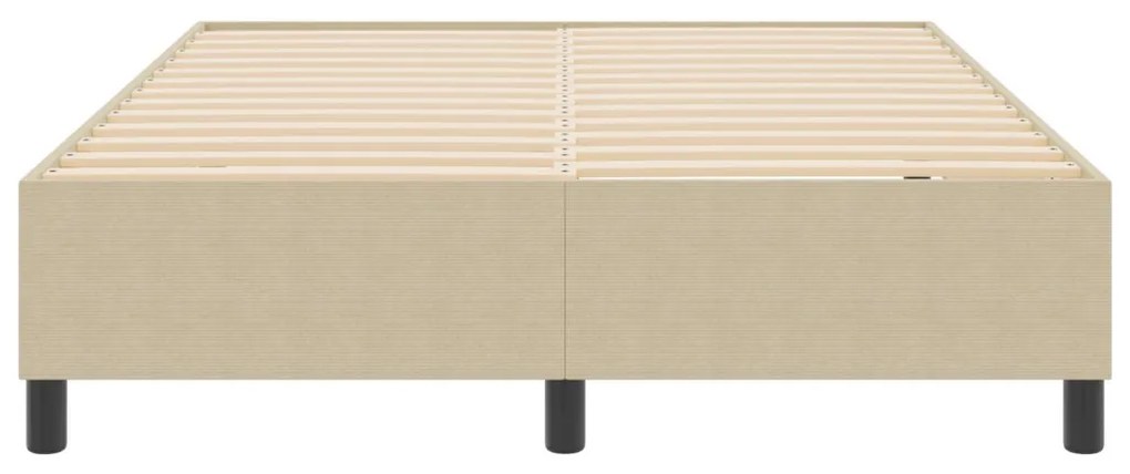 Boxspring Ágy Világosszürke Zöld 140x200 cm Pamut Szövet