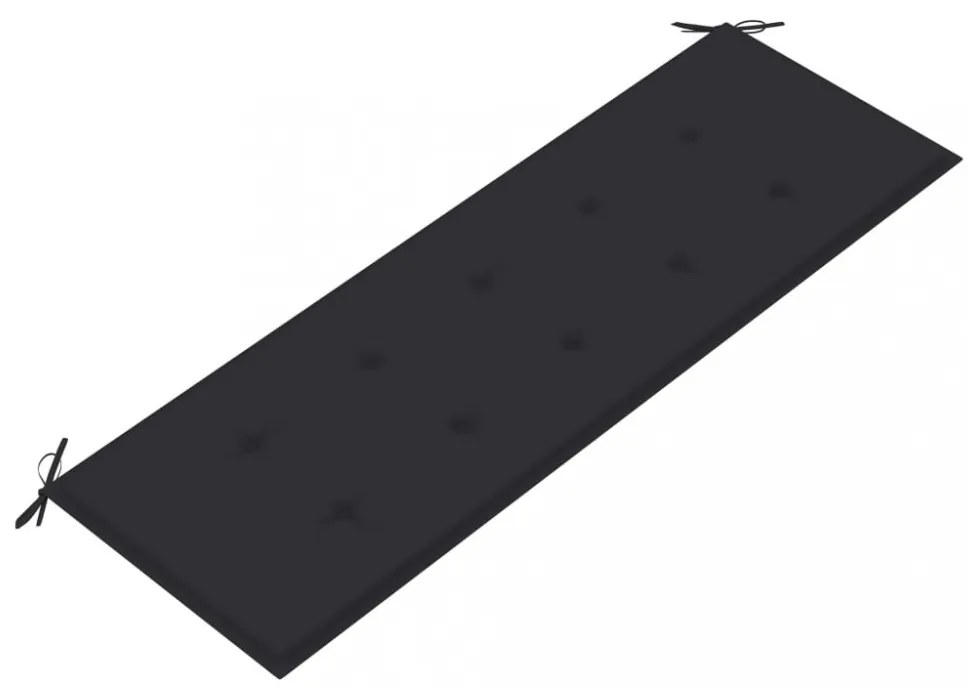 tömör tíkfa rakásolható kerti pad párnával 159 cm