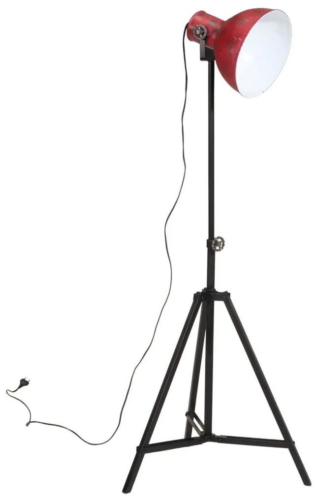 kopott piros állólámpa 25 W 25x25x90/160 cm E27