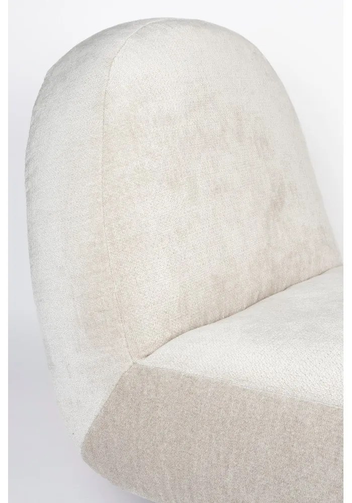 Krémszínű bársony fotel Eden – Zuiver