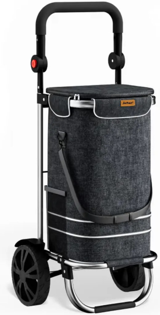 Jurhan EASY bevásárlótáska kerekekkel, 50l, fekete