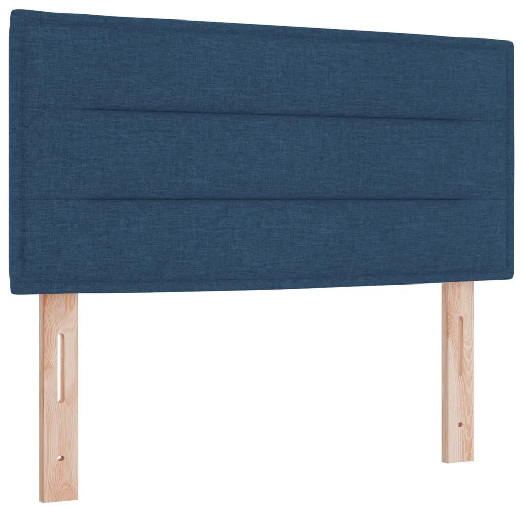 Kék Box Spring Ágy Matraccal 90x190 cm Szövet
