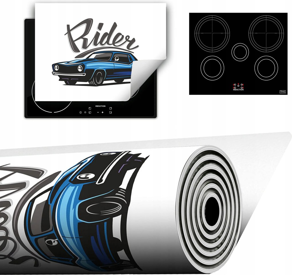 Vinyl Szőnyeg A Konyhába Több Hely 70x52 kék autó