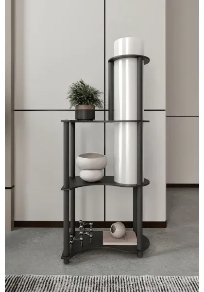 Állólámpa polcokkal NOTO 1xE27/40W/230V fekete