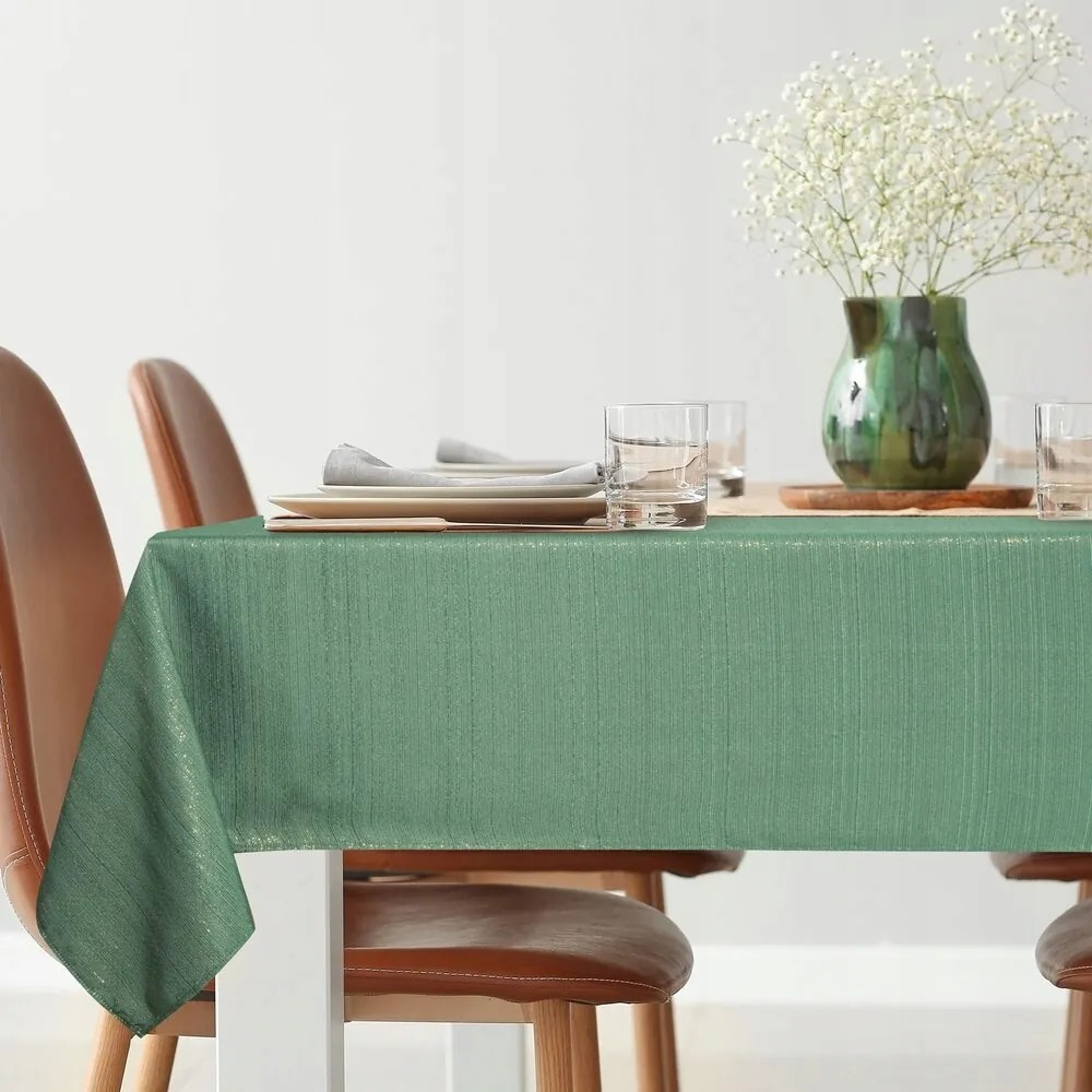 Abrosz dekoratív Glamo 140x300 Eurofirany zöld, arany csillogással