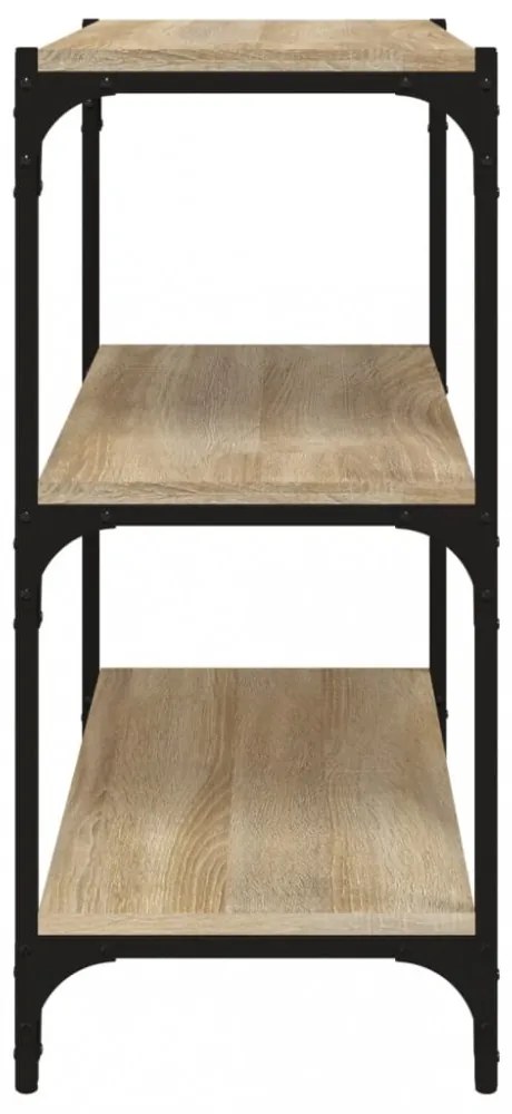 sonoma tölgy szerelt fa és acél könyvszekrény 60 x 33 x 70,5 cm