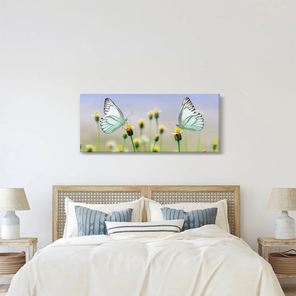 Pillangók eképe a virágon (120x50 cm)