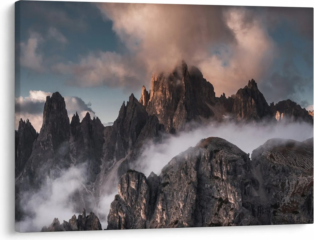 Kép - A ködben rejtett olasz dolomitok (70x50 cm)