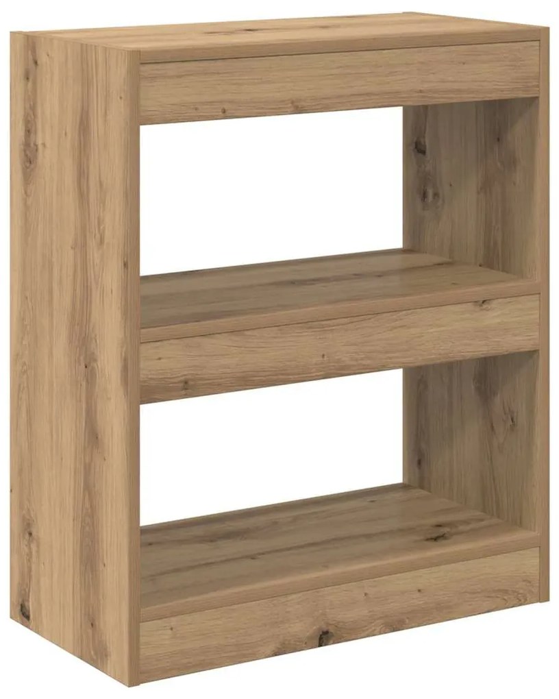 Könyvespolc kézműves tölgy 60 x 30 x 72 cm Faanyag