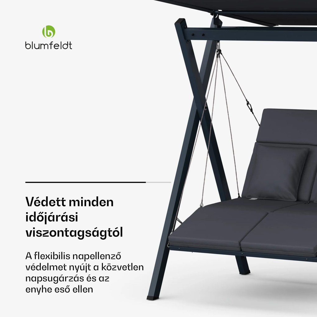 FlexiSwing, hollywoodi hinta, 2 üléses, állítható háttámla, napellenző, időjárásálló