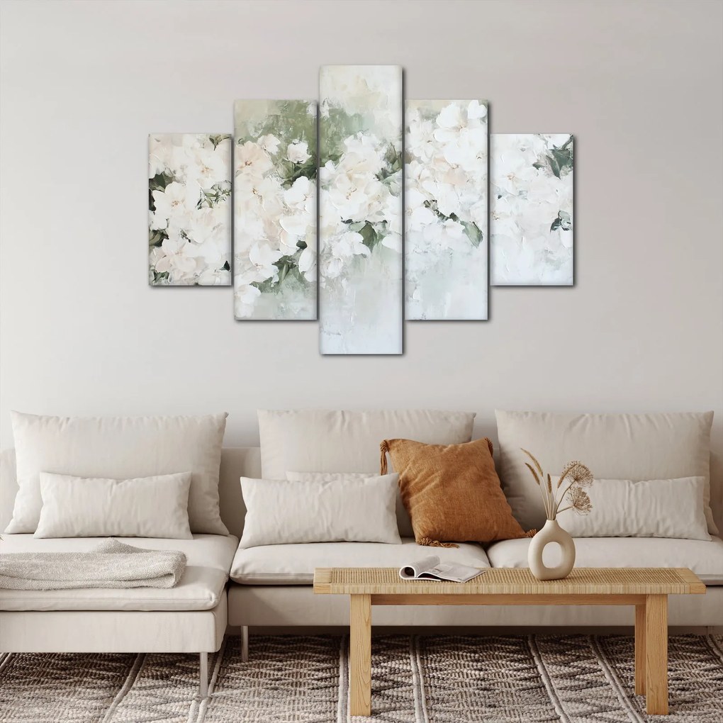 Kép - Fehér virág absztrakció (150x105 cm)
