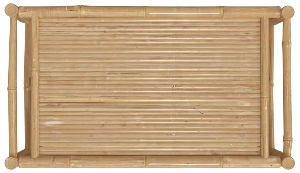bambusz kerti dohányzóasztal 100 x 55 x 33 cm